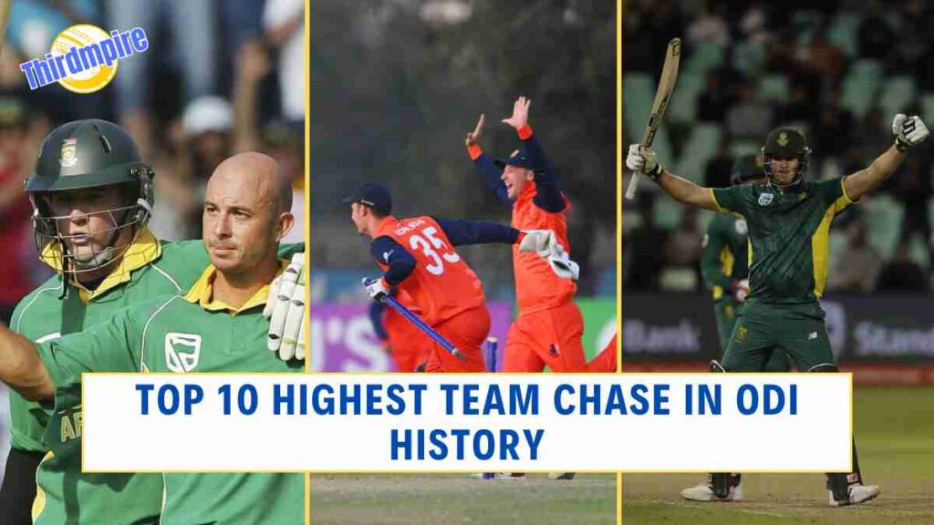 Top 10 Highest Team Chase in ODI History