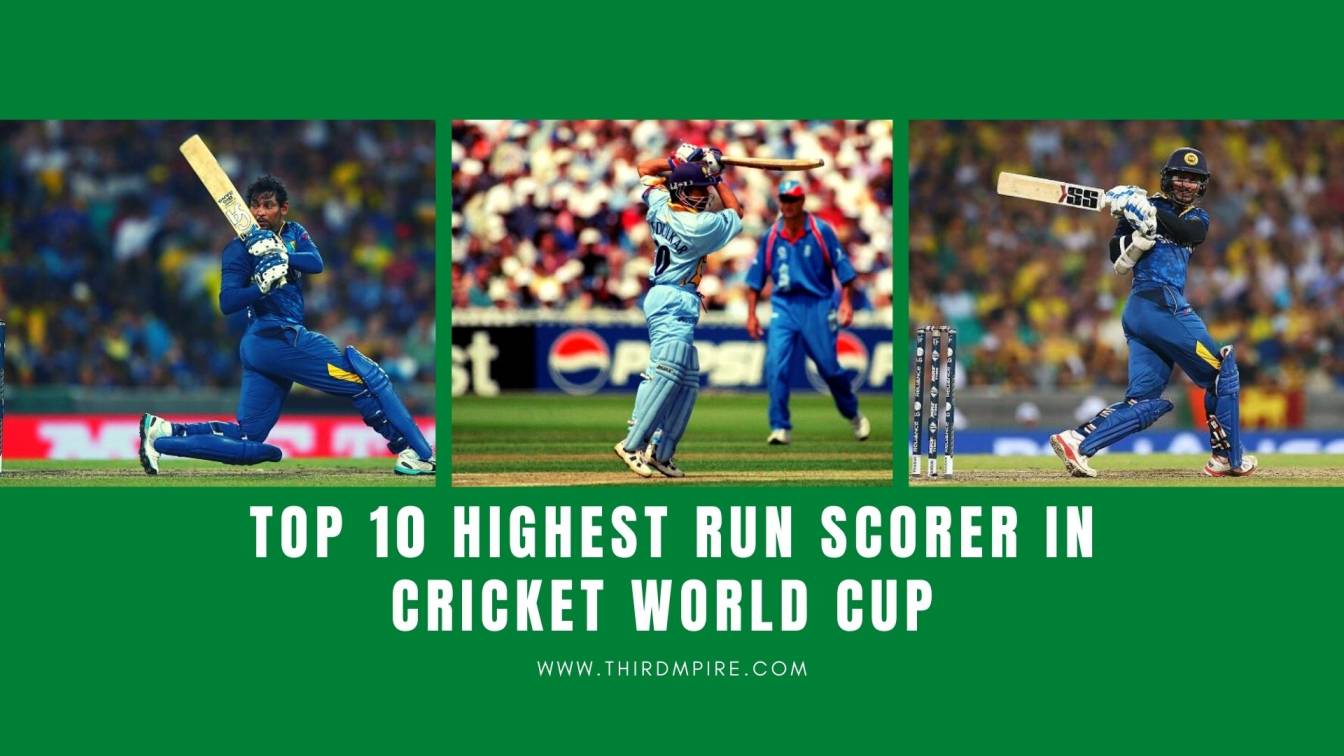 Top 10 Highest Run Scorer in Cricket World Cup