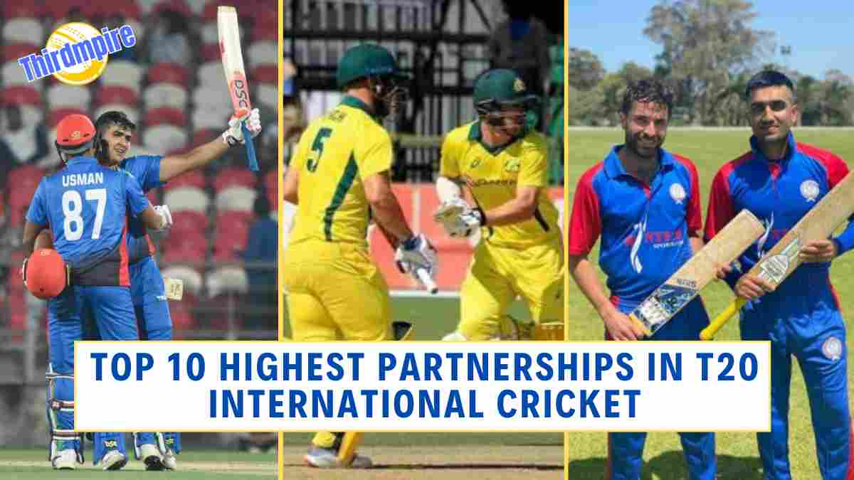 Top 10 Highest Partnerships in T20 International Cricket