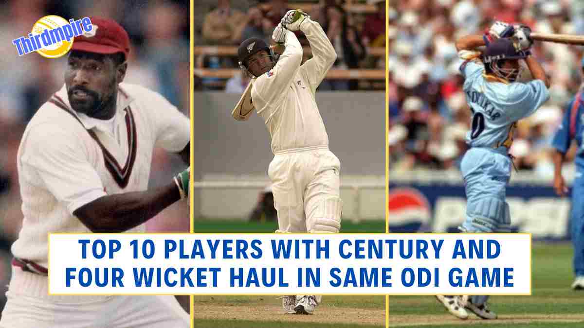 Top 10 Players with Century and Four Wicket Haul in Same ODI Game